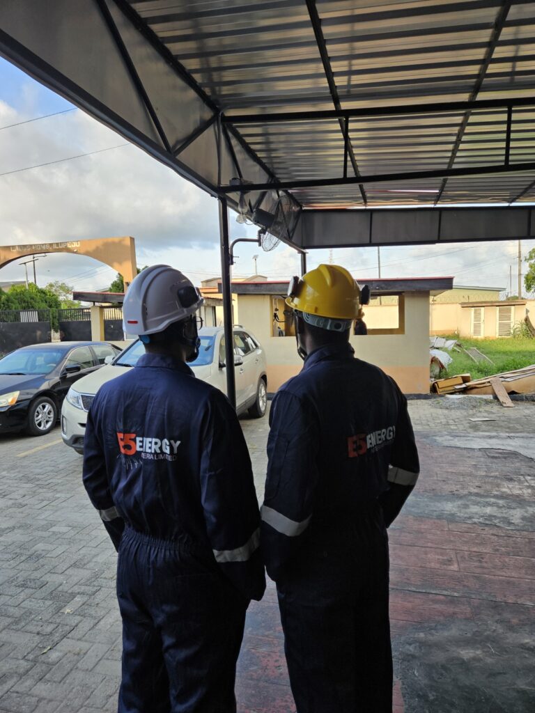 E5 personnel wearing connected safety equipment during field testing